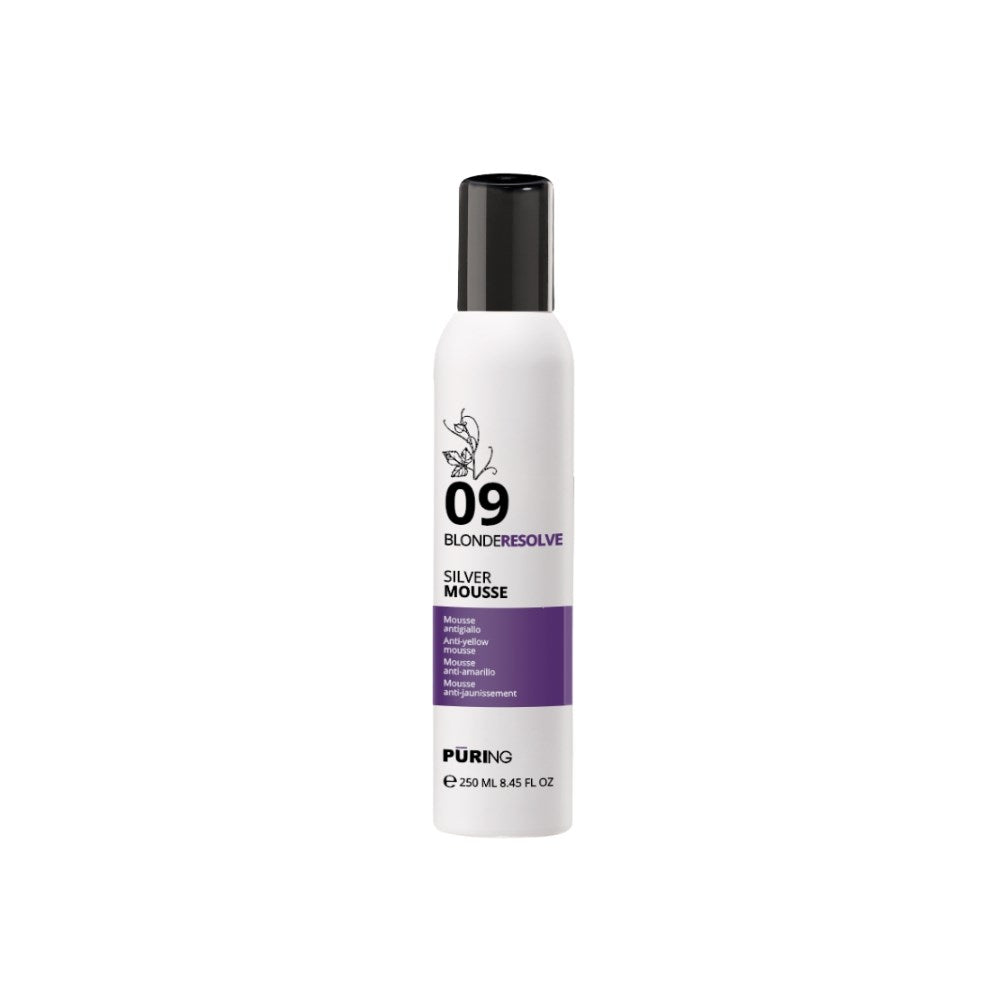 Puring 09 BlondeResolve Sarı Gri Platin Saçlar için Turunculaşma Karşıtı Mor Silver Saç Köpüğü 250ml