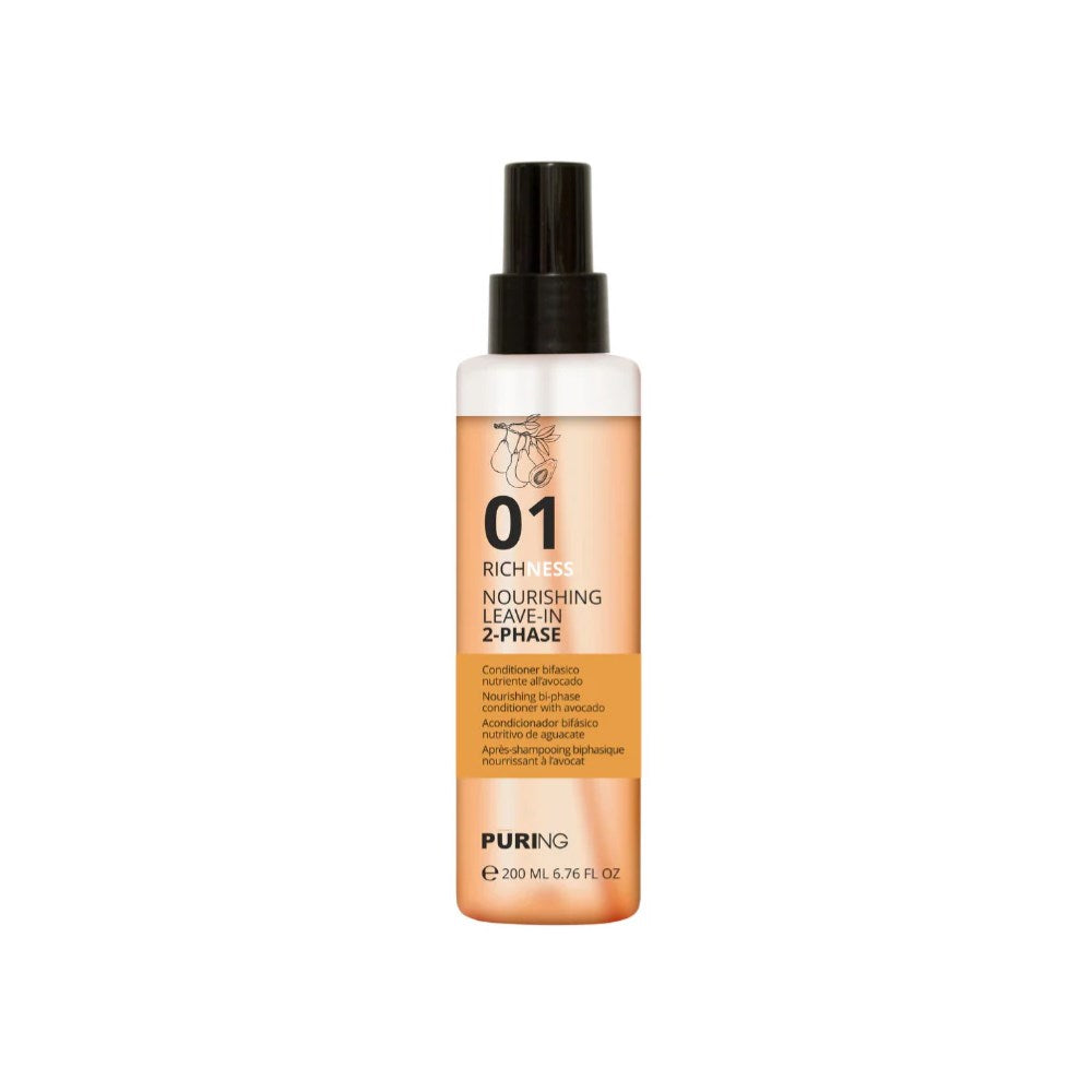 Puring 01 Richness Kuru Yıpranmış Saçlar için Avokado ve Badem Yağlı Saç Spreyi 200ml