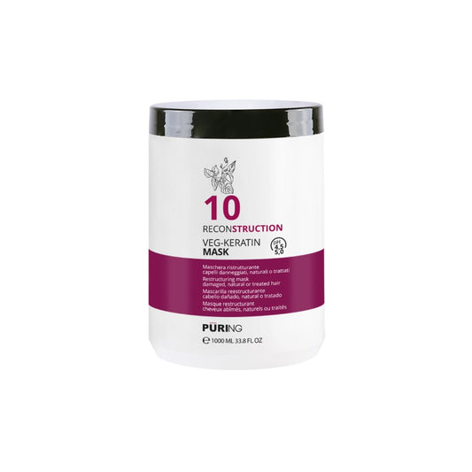 Puring 10 Reconstruction Yıpranmış Saçlar için Bitkisel Keratin ve Amino Asitli Onarıcı Saç Maskesi 1000ml