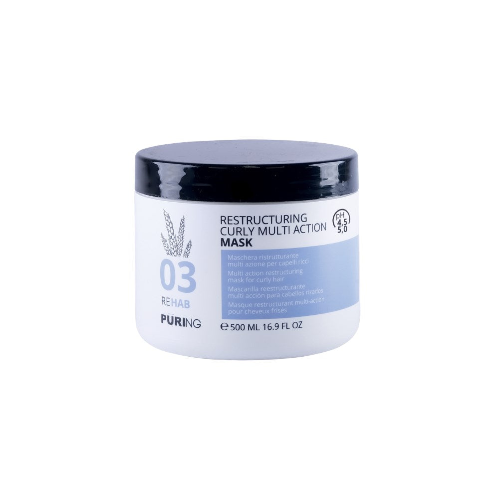 Puring 03 Rehab Kıvırcık Saçlar için İpek ve Buğday Proteinli Bukle Belirginleştirici Saç Maskesi 500ml