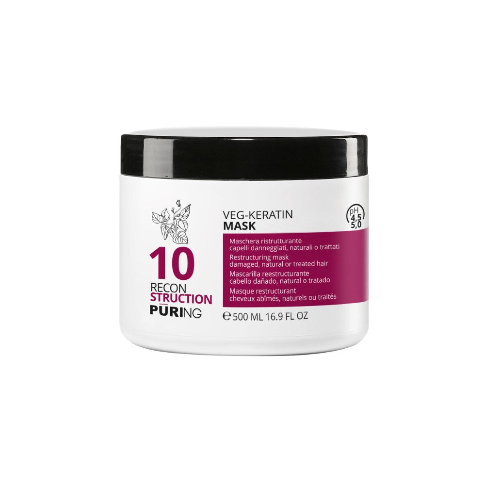 Puring 10 Reconstruction Yıpranmış Saçlar için Bitkisel Keratin ve Amino Asitli Onarıcı Saç Maskesi 500ml